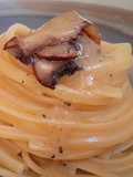 Linguine bisque di gambero rosso e funghi cremini