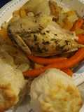 Roasted Roots with Herbs and Chicken