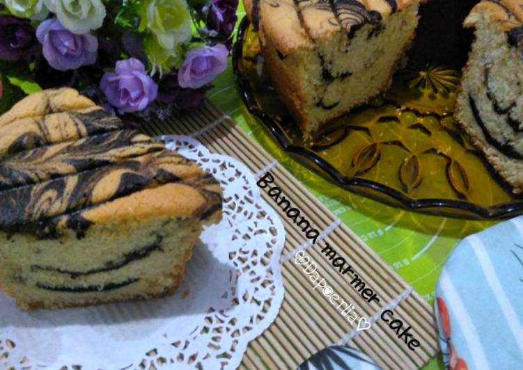 Cara Gampang Menyiapkan #BANANA MARMER CAKE Anti Gagal