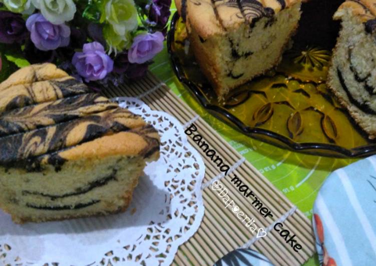 Langkah Mudah untuk Menyiapkan #BANANA MARMER CAKE Anti Gagal