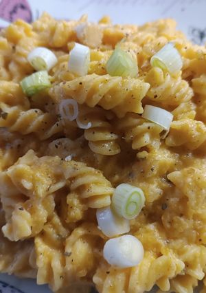 Una foto de Pasta con Salsa de Calabaza