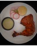 Tandoori Chicken with Palak Pudina Dahi Dip
