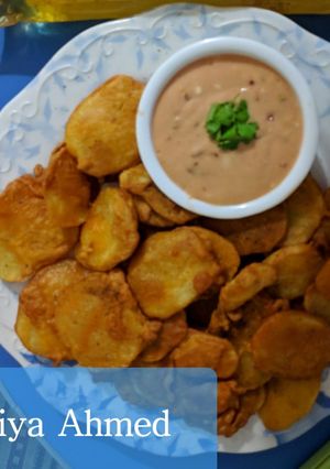 A picture of Aalu Pakoras #CookPadRamadan #IftarSpecialWithHuma.