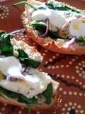 Molletes con espinaca 🍃🍃