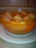 Albóndigas de carne de soya con verduras