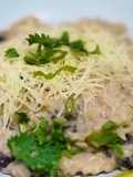 Risotto al fungui con crema de leche con un toque de Merkén 🇨🇱