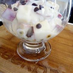 Yogurt fruit pudding A picture of Yogurt fruit pudding.