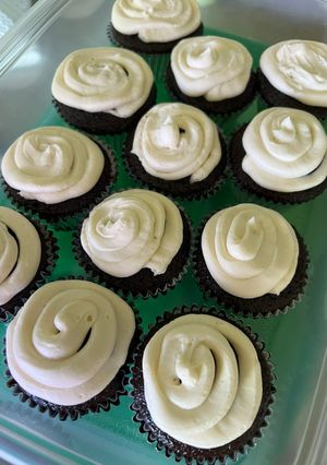 A picture of Chocolate Espresso Cupcakes with Vanilla Buttercream.