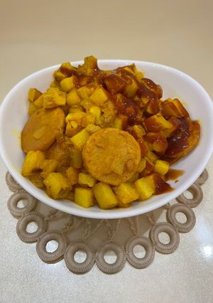 عکسی از دستور سوسیس سیب زمینی