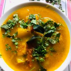 A picture of Pumpkin Toor dal curry.