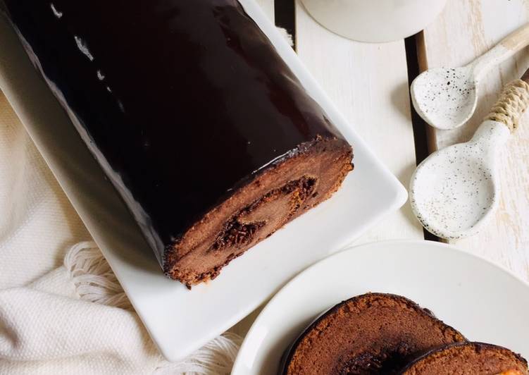 Triple Chocolate Roll Cake