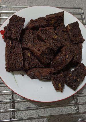 Foto resep Eggless brownies pisang gluten free