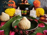 Rose petal pistachio modak