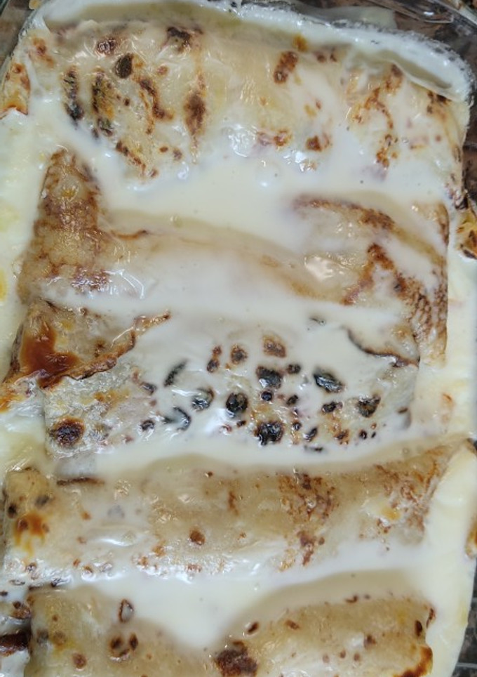 Una foto de Canelones crepe rellenos de atún