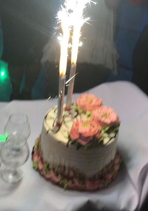 A picture of My birthday cake Shatila company.