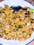 Huevos revueltos con verduras