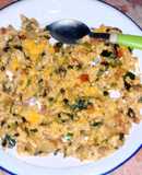 Huevos revueltos con verduras