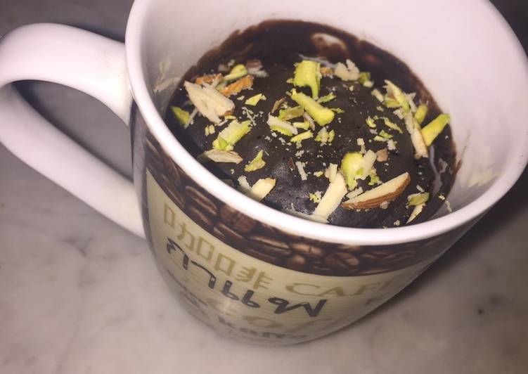 Steps to Prepare Ultimate 1Min Choco Mug Brownie in microwave (eggless)