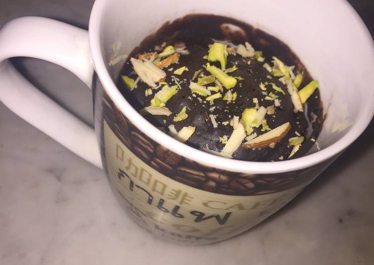 Recipe of Any-night-of-the-week 1Min Choco Mug Brownie in microwave (eggless)