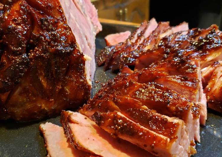 Recipe of Super Quick Homemade Cherry Dr. Pepper Glazed City Ham