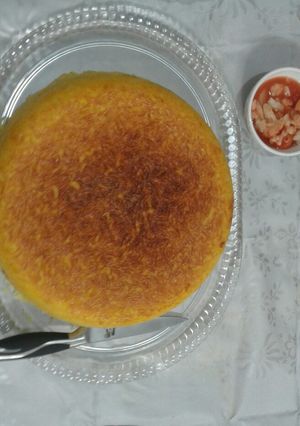 عکسی از دستور ته چین مرغ و گوشت چرخ کرده