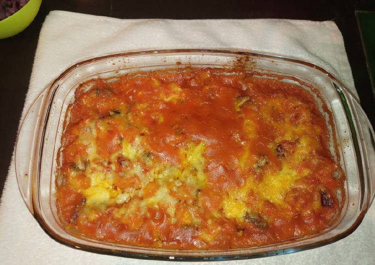 Steps to  Prepare Baked Sweet sausage Casserole Tasty