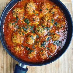 A picture of Lamb meatballs / keema kofta.