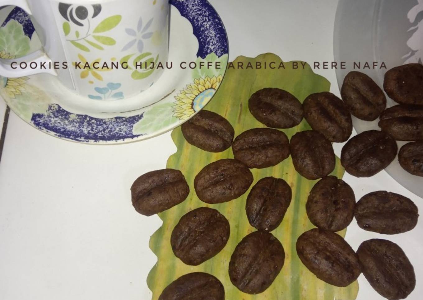 Cookies kacang hijau coffe pakai teflon