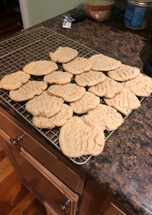 A picture of The most amazing moist peanut butter cookies!.