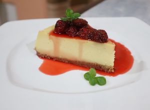 Una foto de New York cheesecake