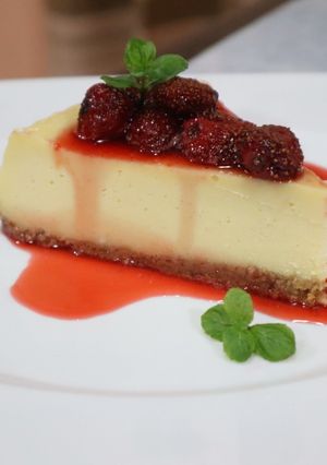 Una foto de New York cheesecake