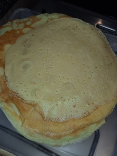 Una foto de Panqueques con dulce de leche
