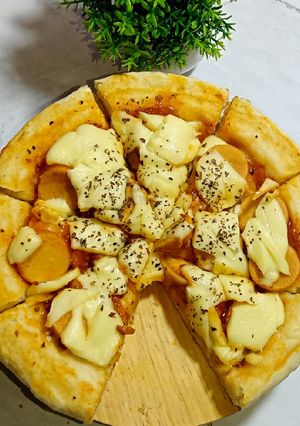 Foto resep Pizza teflon empuk takaran sendok|tanpa telur