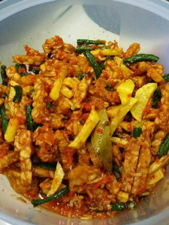 Foto resep Lauk Anak Kos (Tempe Teri Kentang dan Kacang Panjang Balado)