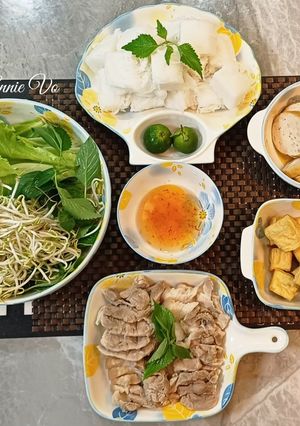 Hình của món Bún đậu.