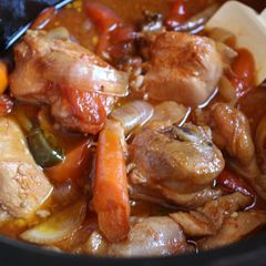 A picture of Slow Cooker Korean Style Spicy Soy Sauce Chicken.