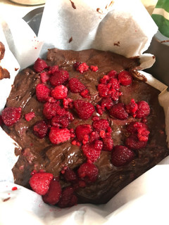 Málnás brownie (cukormentes) recept fotója