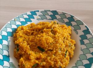 Una foto de Cousotto de zapallo (Risotto con cous cous)