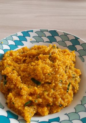 Una foto de Cousotto de zapallo (Risotto con cous cous)
