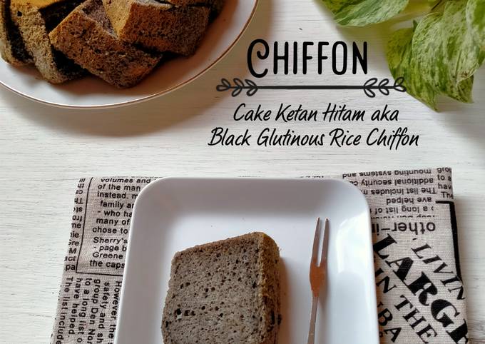 Chiffon Cake Ketan Hitam aka Black Glutinous Rice Chiffon Cake