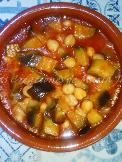 Una foto de Receta libanesa, garbanzos y berenjenas