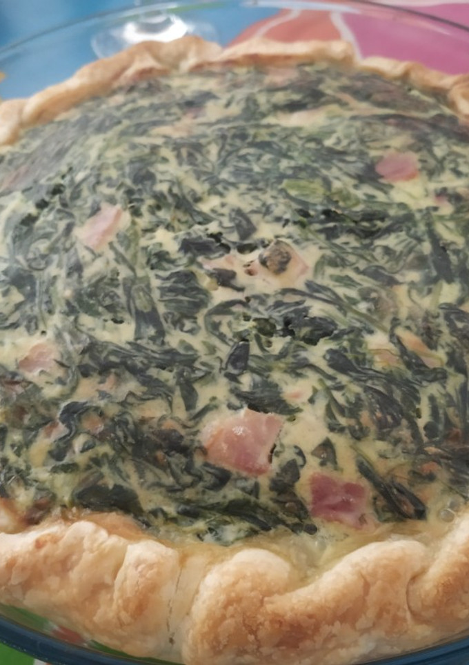 Una foto de Tarta de espinacas y requesón
