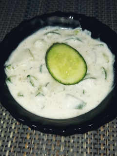 A picture of Cucumber Raita.