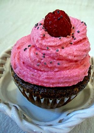 Mákos muffin recept málnasipkával (diabetikus) recept fotója