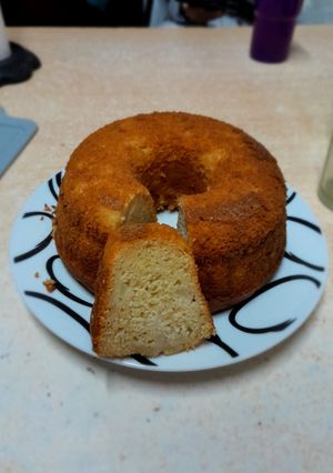 Una foto de Torta o budín de pera