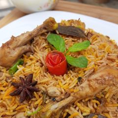 Hydrabadi Chicken Dum Biryani A picture of Hydrabadi Chicken Dum Biryani.