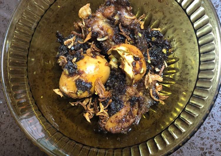 Ayam dan telur bacem (resep lengkap)
