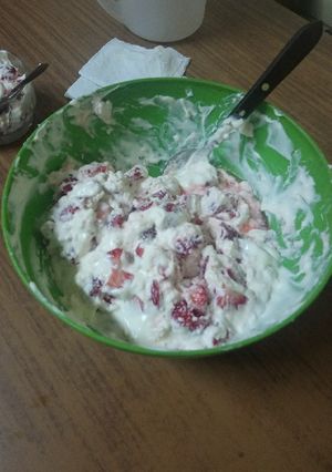 Una foto de Frutillas con crema
