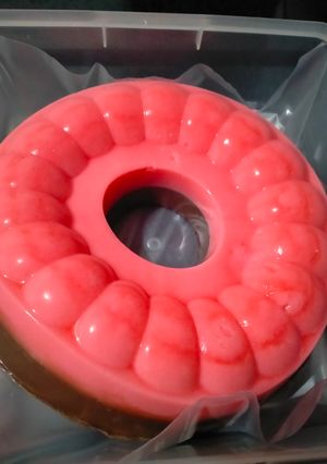 Foto resep Puding coklat lapis stawbery