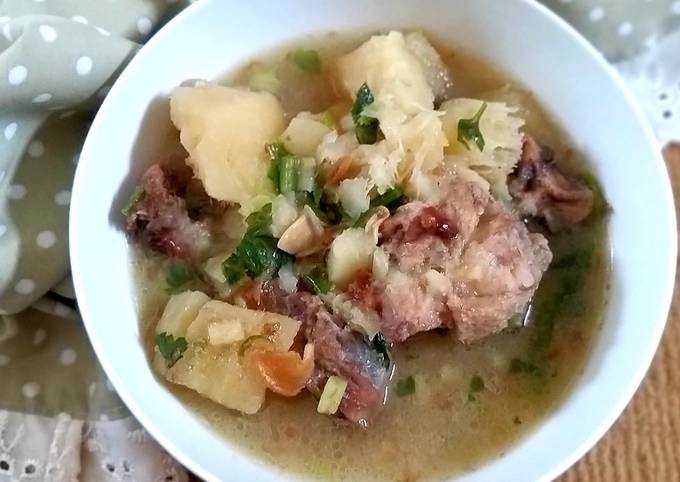 How to Make Delicious Sup Singkong Tulangan Ayam